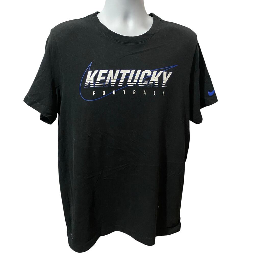 KENTUCKY WILDCATS Football Nike Shirt — Black Dri-Fit Men's Large